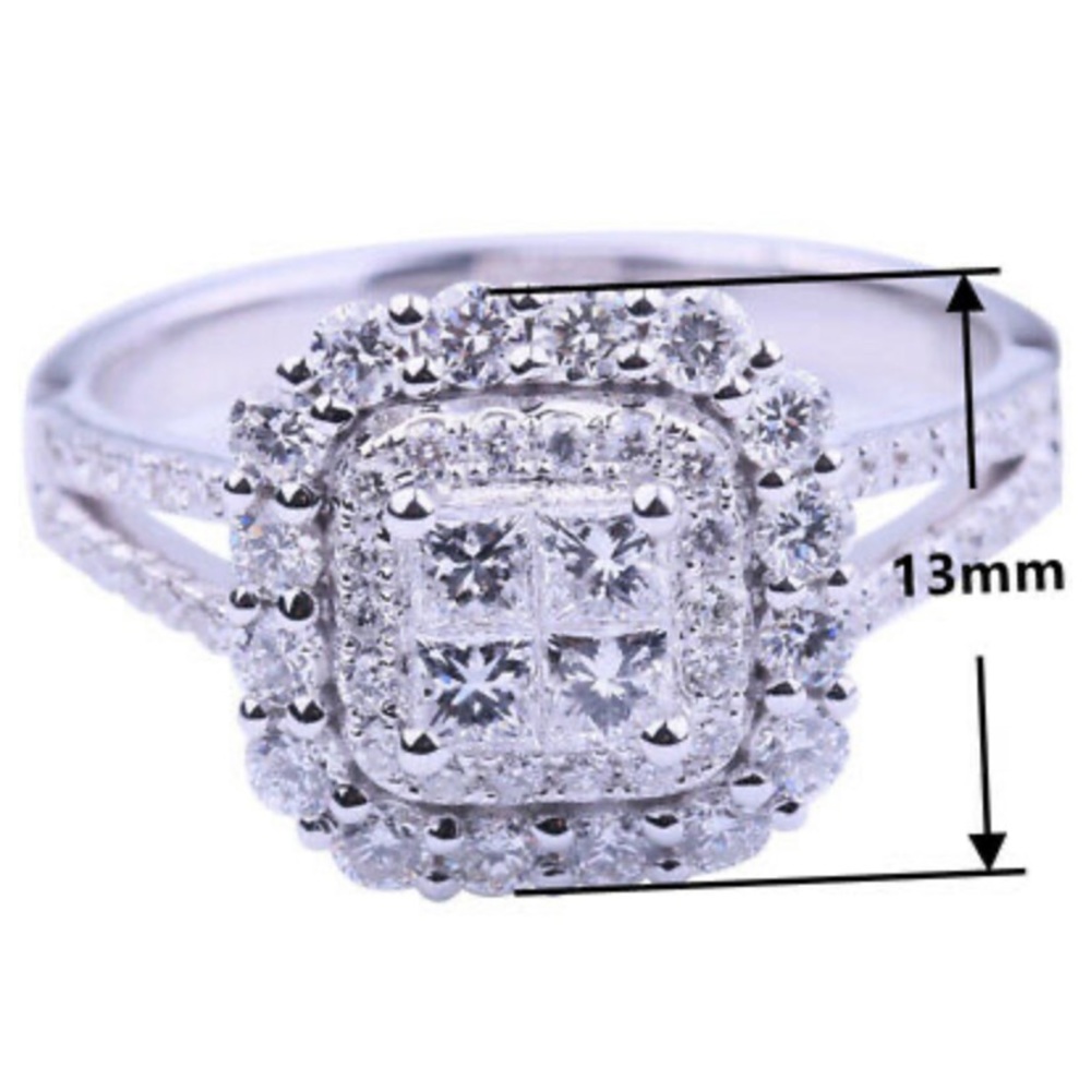Gorgeous 925 Silver White Sapphire Ring Sz 6-10 - Picture 12 of 16